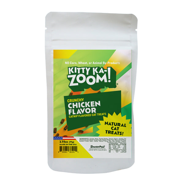 KA-ZOOMIES CAT TREATS - Crunchy Chicken Flavor with Catnip Flavor