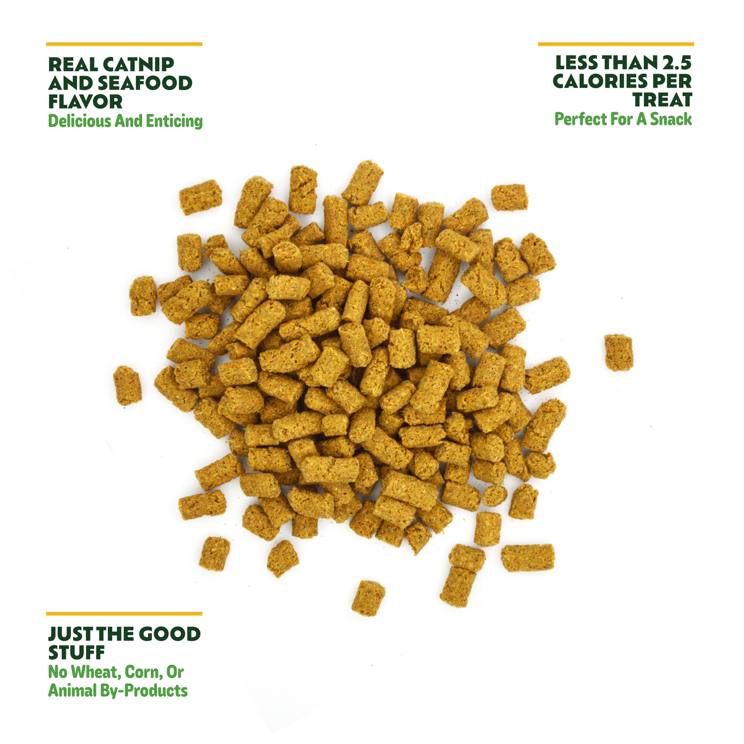 KA-ZOOMIES CAT TREATS - Crunchy Seafood Flavor with Catnip Flavor