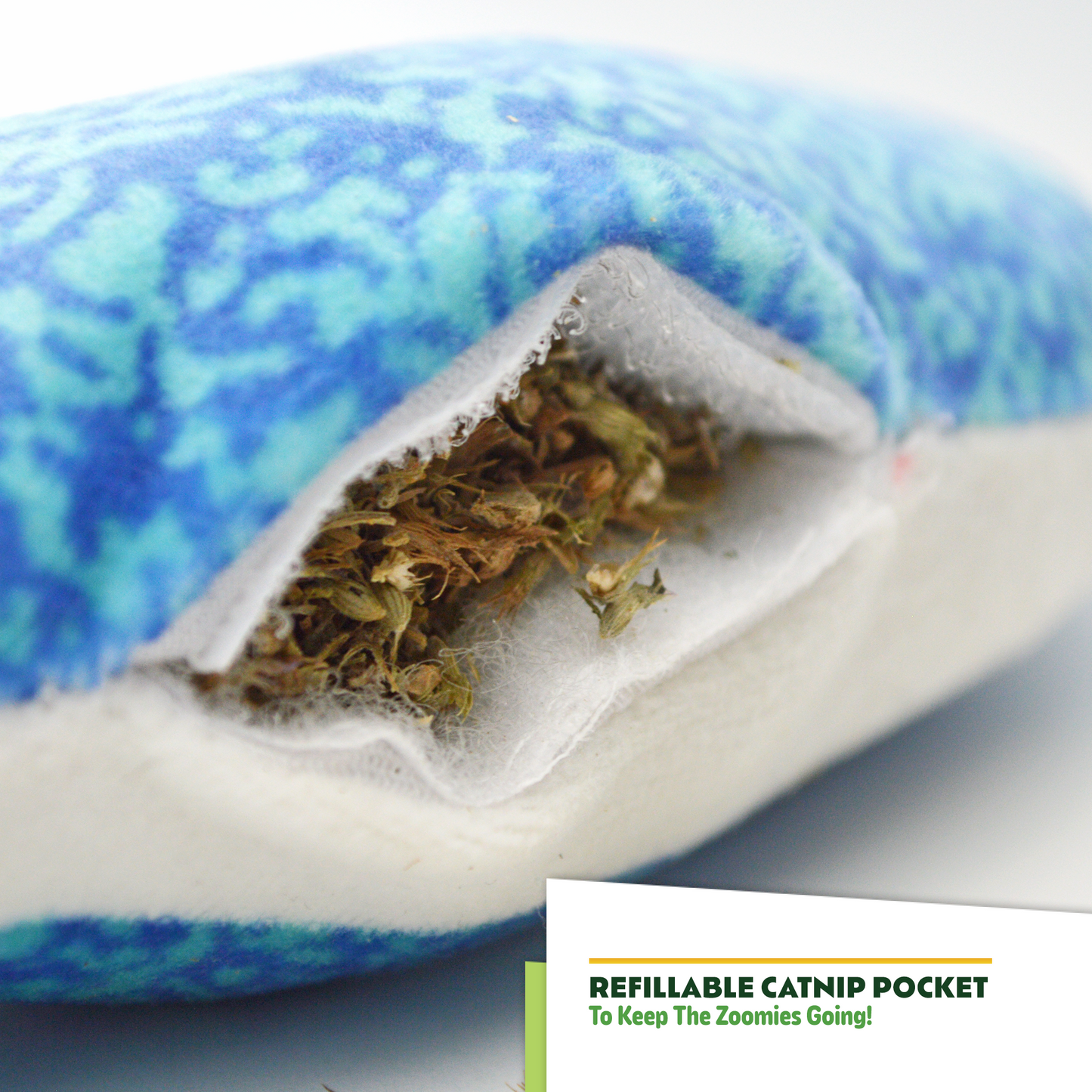 ZOOMIE SHARK - Refillable Catnip Toy + Catnip