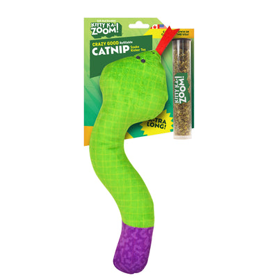 ZOOMIE SNAKE KICKER - Refillable Cat Toy + Catnip