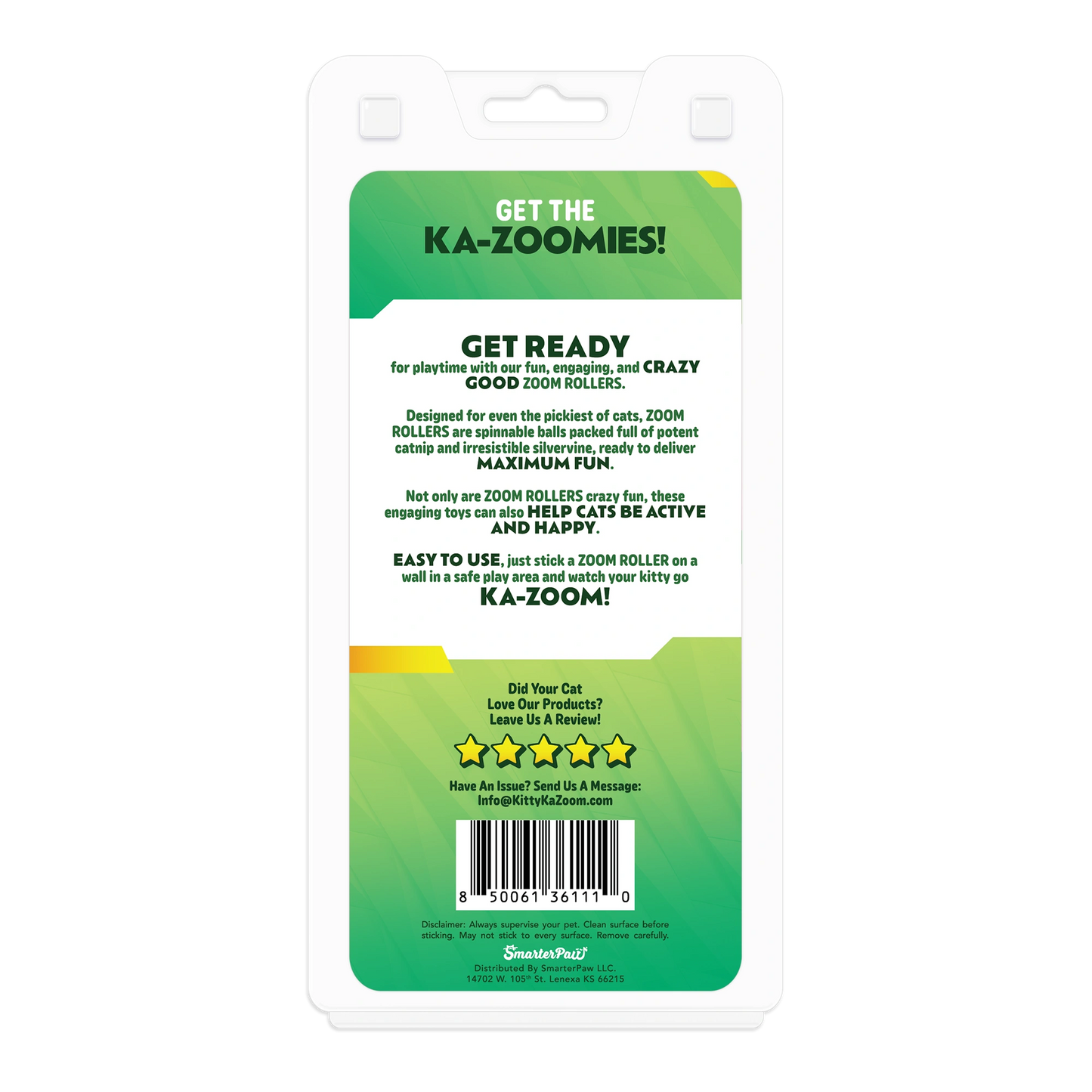 Kitty Ka-Zoom Silvervine Zoom Rollers - 2 Pack