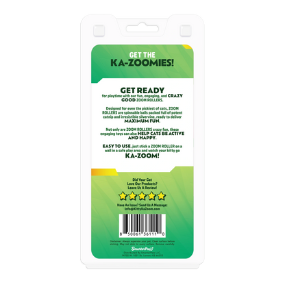 Kitty Ka-Zoom Silvervine Zoom Rollers - 2 Pack