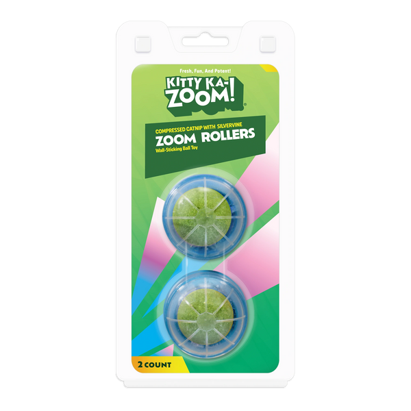 Kitty Ka-Zoom Silvervine Zoom Rollers - 2 Pack