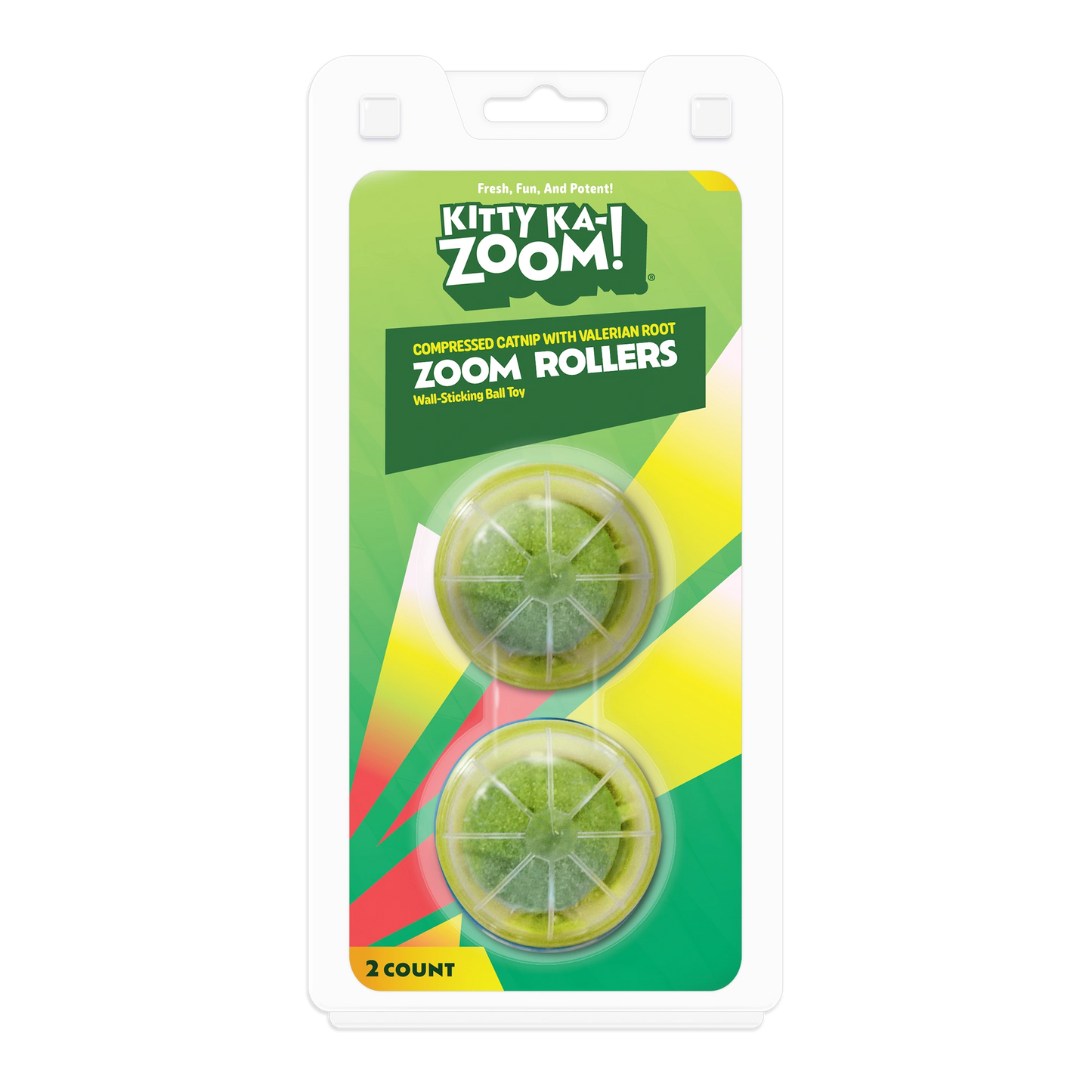 Kitty Ka-Zoom Valerian Root Zoom Rollers - 2 Pack