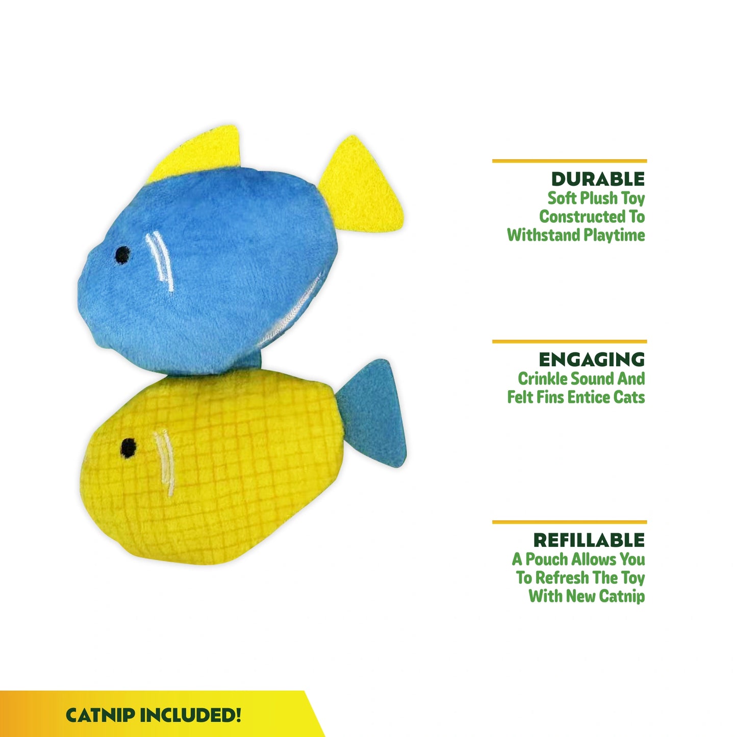 Zoomie Multipack Fish Toy
