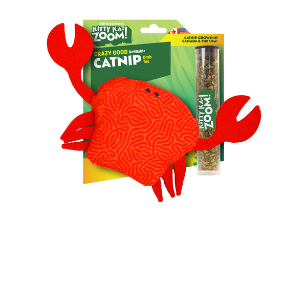 ZOOMIE CRAB - Refillable Catnip Toy + Catnip