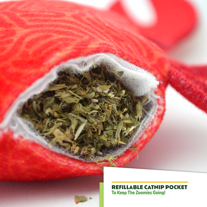 ZOOMIE CRAB - Refillable Catnip Toy + Catnip