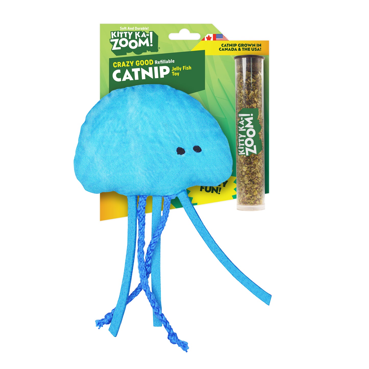 ZOOMIE JELLY FISH - Refillable Catnip Toy + Catnip