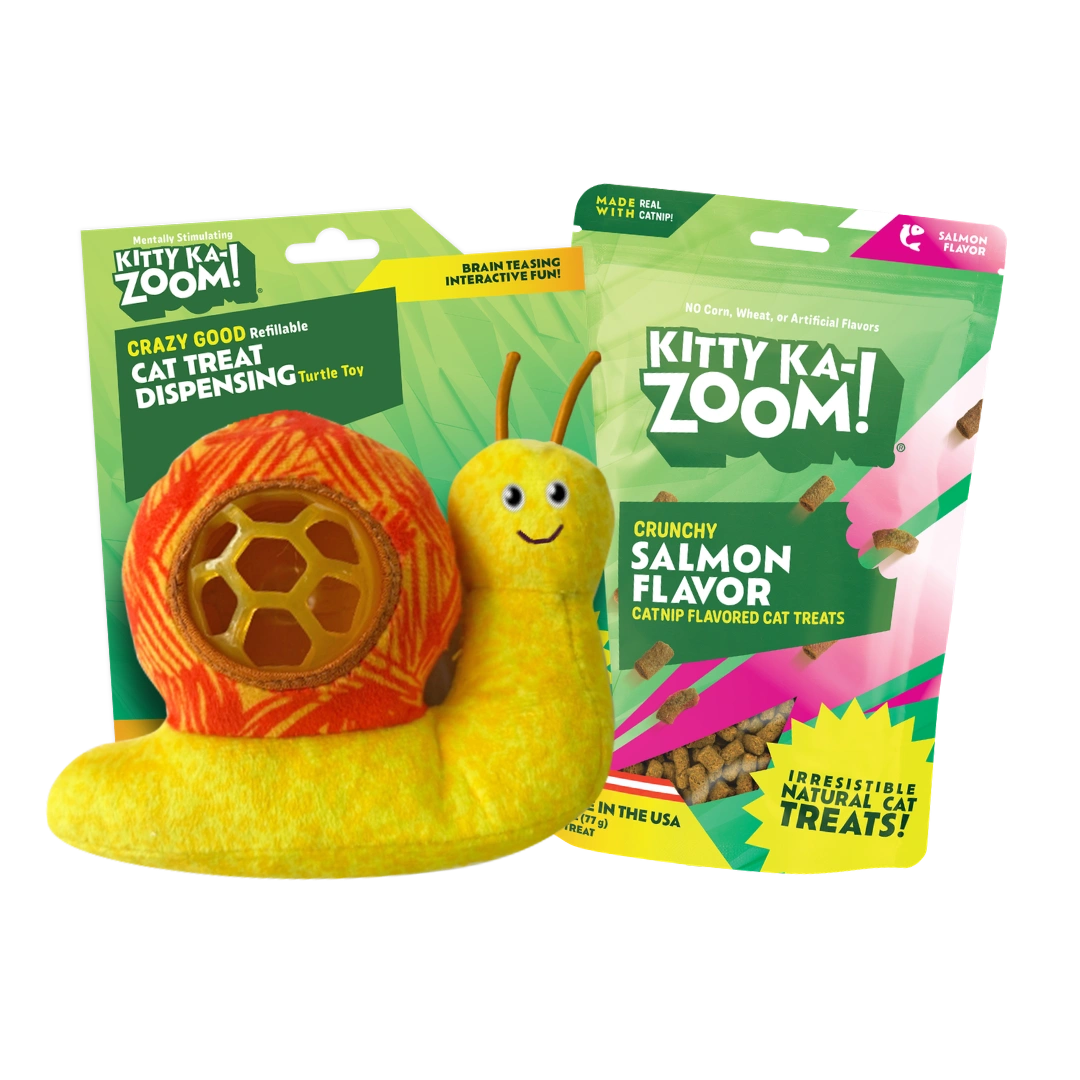 Kitty Ka-Zoom Zoomie Treat Dispensing Snail Bundle