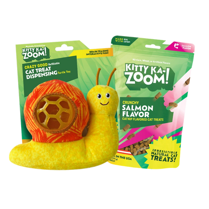 Kitty Ka-Zoom Zoomie Treat Dispensing Snail Bundle